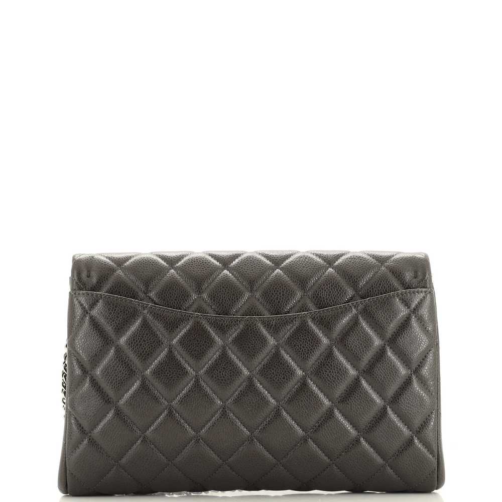 CHANEL Clutch with Chain Quilted Caviar - image 3