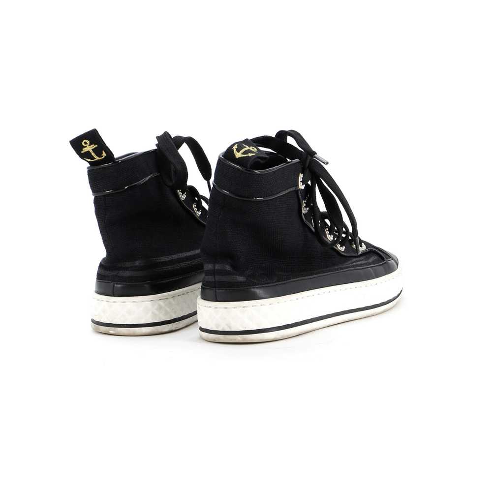 CHANEL Women's CC Cap Toe High-Top Sneakers Canva… - image 3