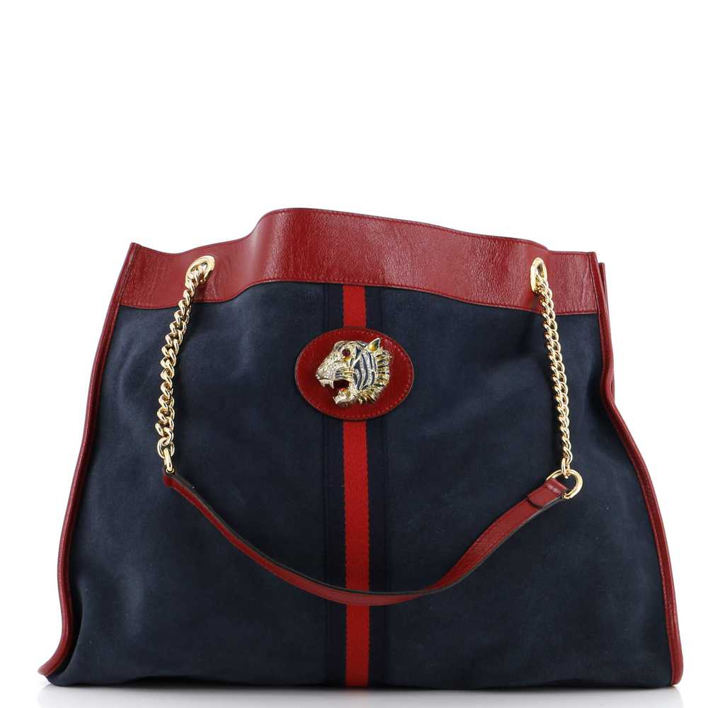 GUCCI Rajah Chain Tote Suede Large - image 1