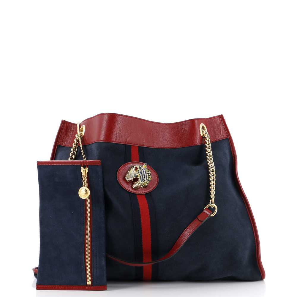 GUCCI Rajah Chain Tote Suede Large - image 2