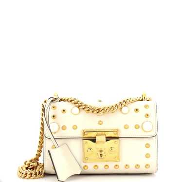 GUCCI Pearly Padlock Shoulder Bag Studded Leather… - image 1