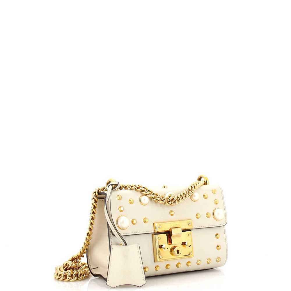 GUCCI Pearly Padlock Shoulder Bag Studded Leather… - image 2