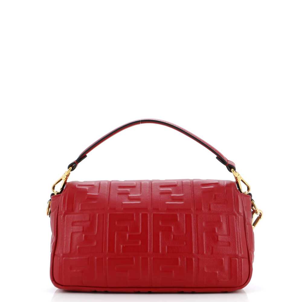 FENDI Baguette NM Bag Zucca Embossed Leather Medi… - image 3