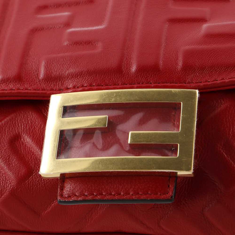 FENDI Baguette NM Bag Zucca Embossed Leather Medi… - image 6