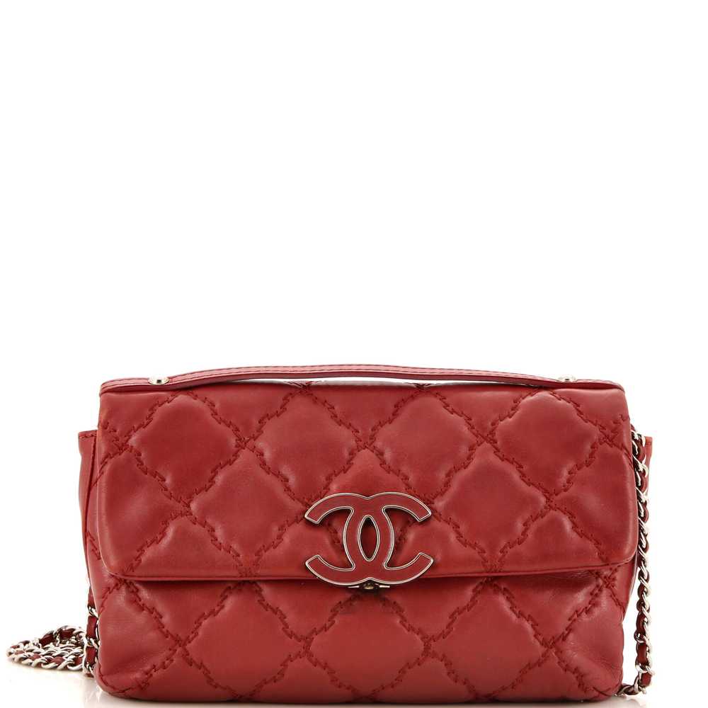 CHANEL Double Stitch Hamptons Flap Bag Quilted Ca… - image 1