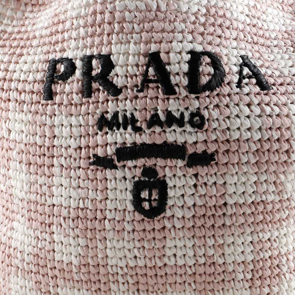 PRADA Logo Hobo Raffia Large - image 6