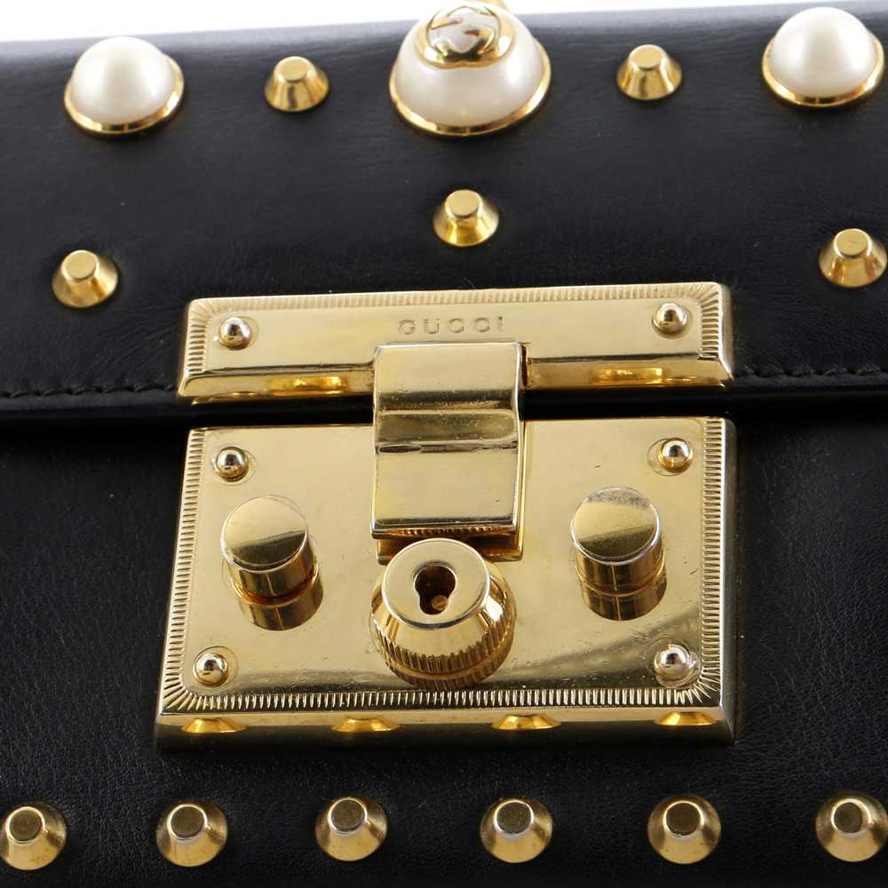 GUCCI Pearly Padlock Shoulder Bag Studded Leather… - image 6