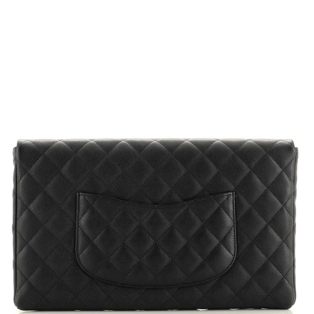 CHANEL Classic Flap Clutch Quilted Caviar - image 3