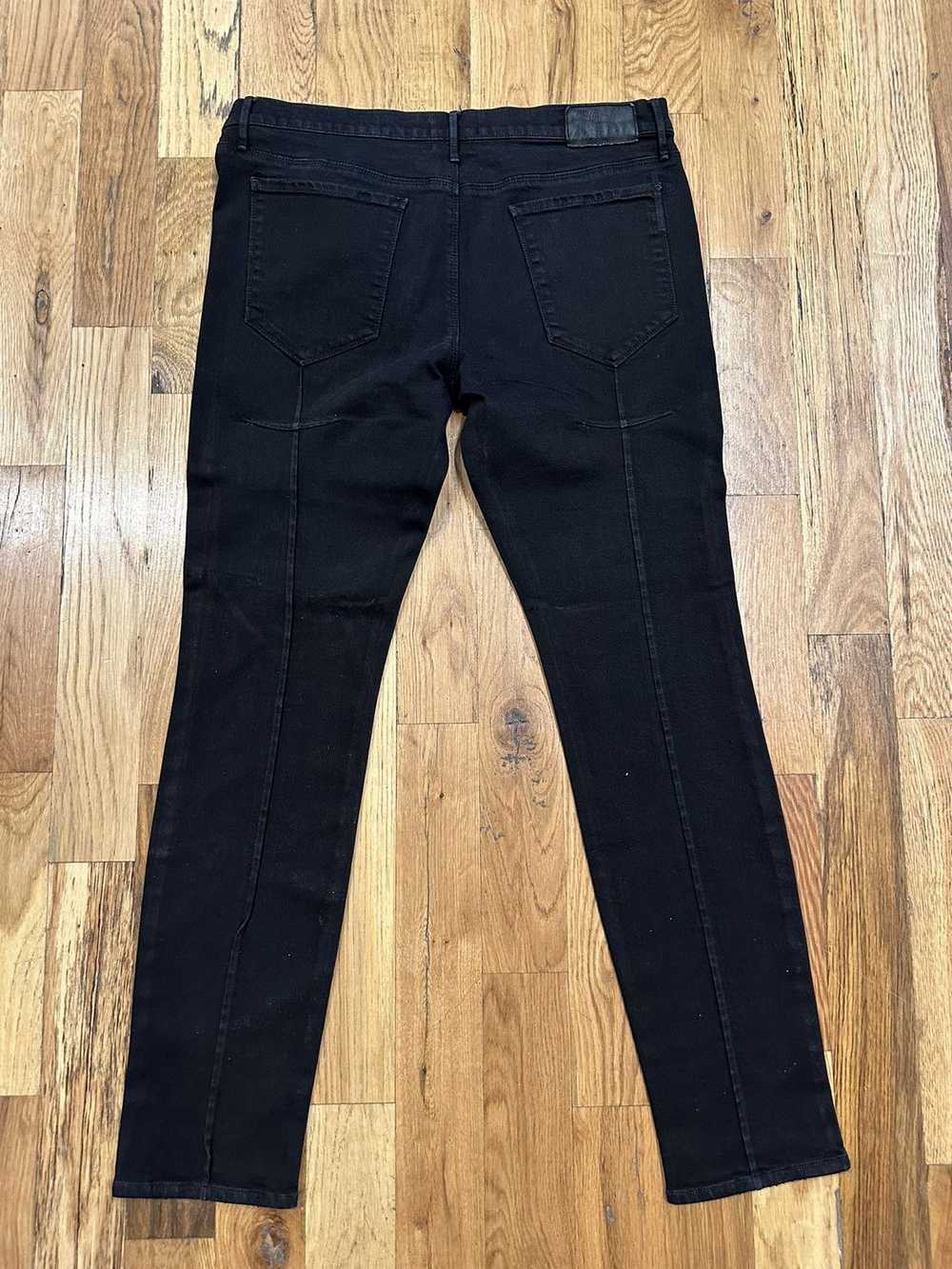 Rta Rta White Spell Black Denim Jeans Size 38 - image 2