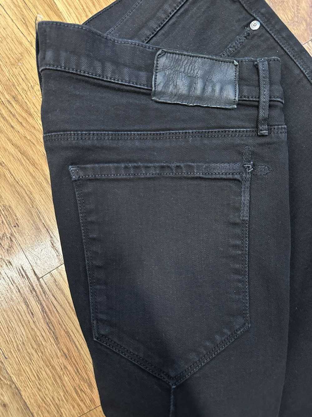 Rta Rta White Spell Black Denim Jeans Size 38 - image 4