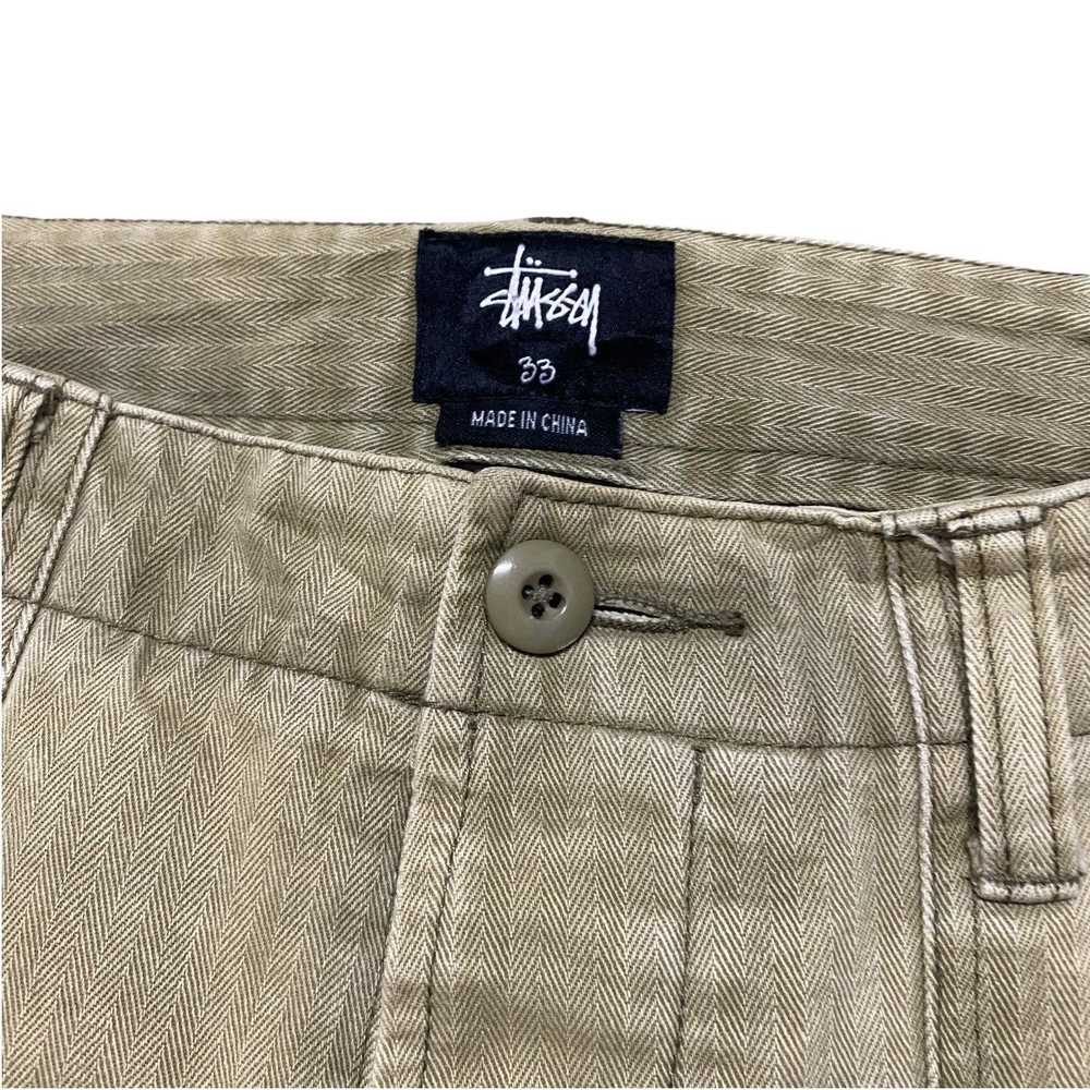 Stussy × Vintage Vtg Stussy Herringbone Twill Us … - image 6