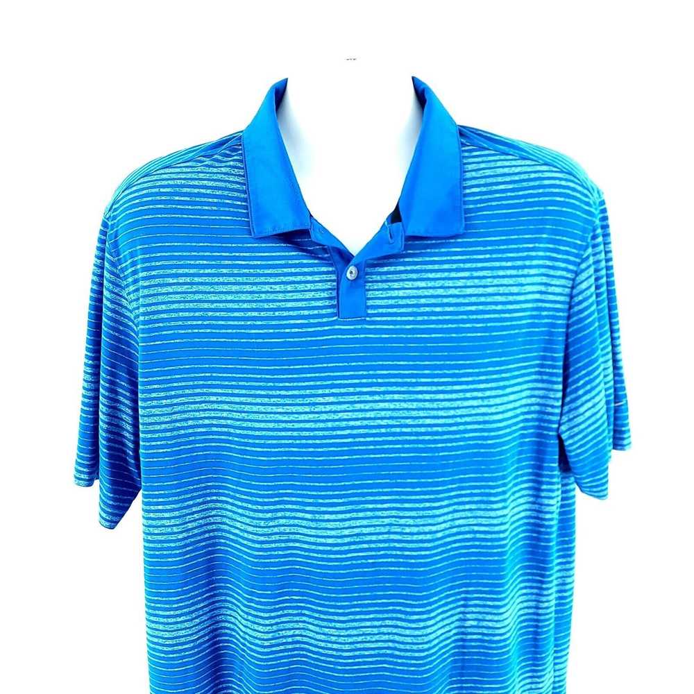 Nike Nike Golf Tour Performance Dri-Fit Blue Stri… - image 1