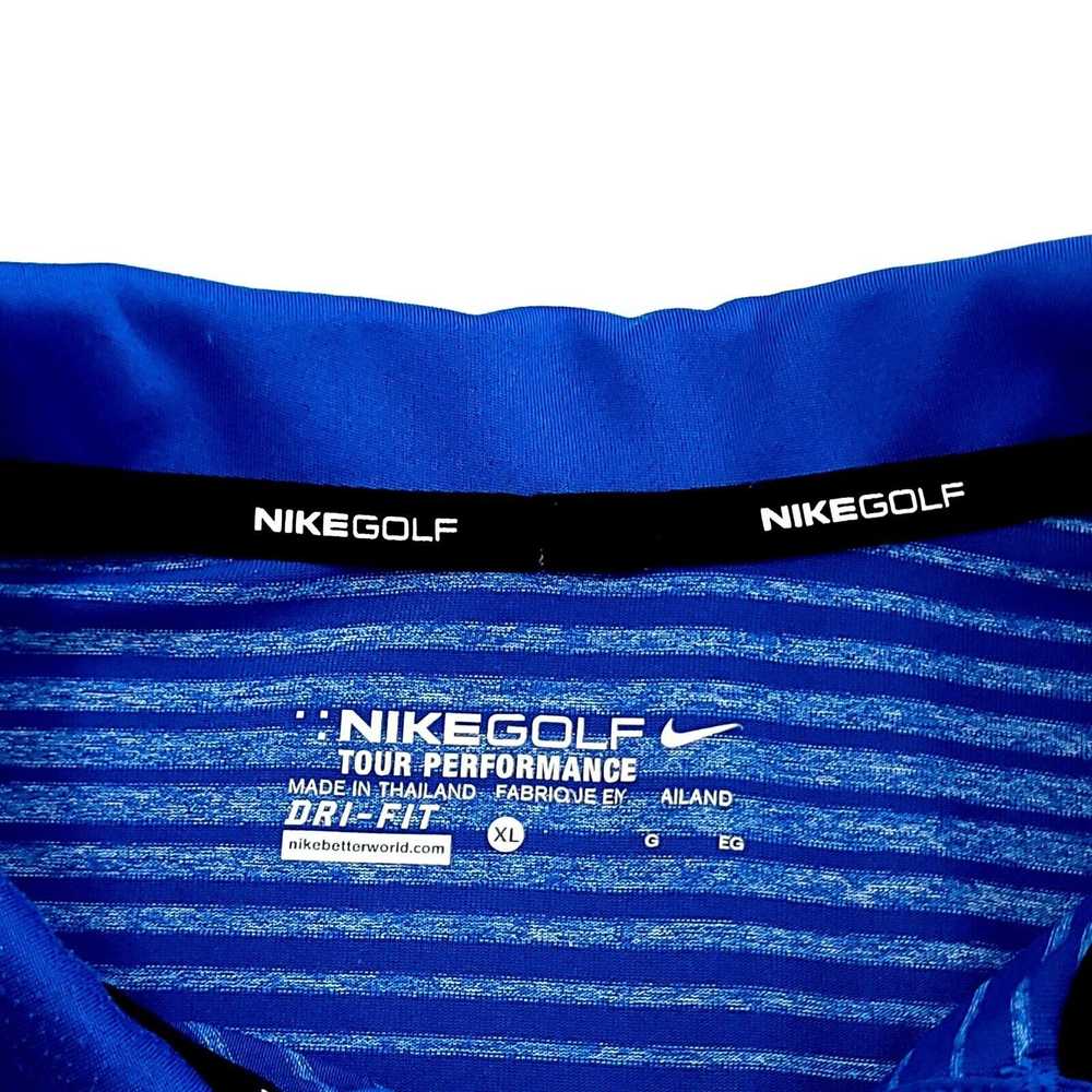 Nike Nike Golf Tour Performance Dri-Fit Blue Stri… - image 9