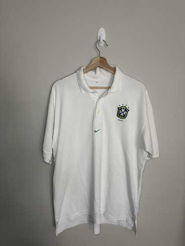 Nike × Vintage Vtg Nike Brazil Soccer Polo