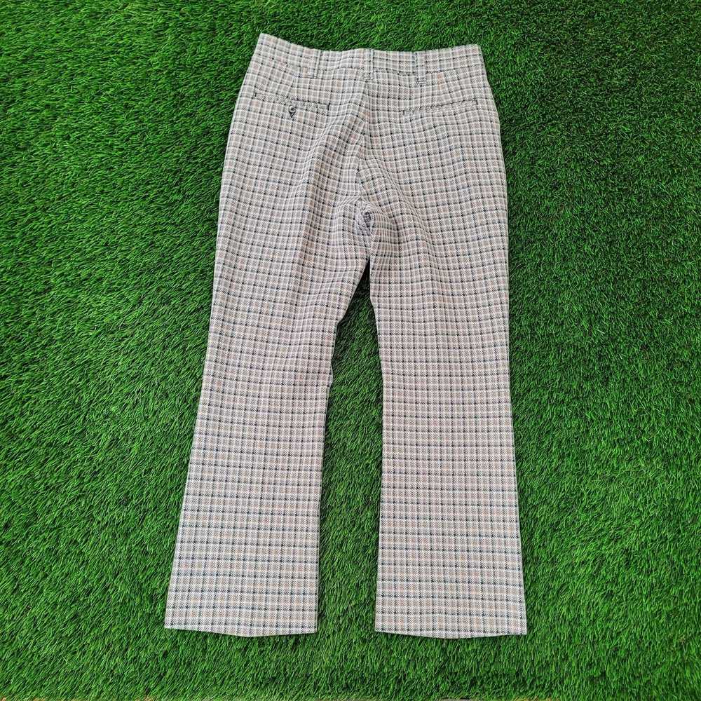 Haggar Vintage 70s Disco Hippie Pants 32x28 Plaid - image 2