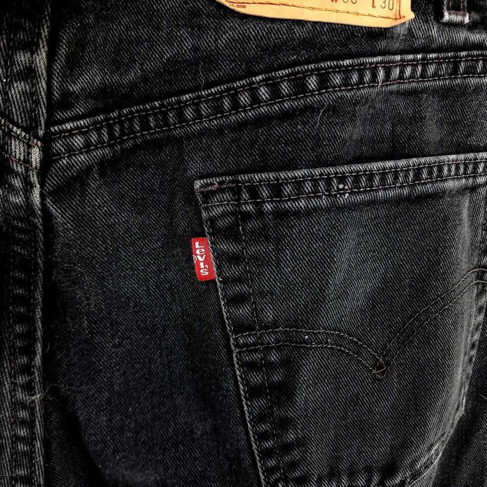 Levi's Vintage Levi's Black Relaxed Fit 550 Denim… - image 4