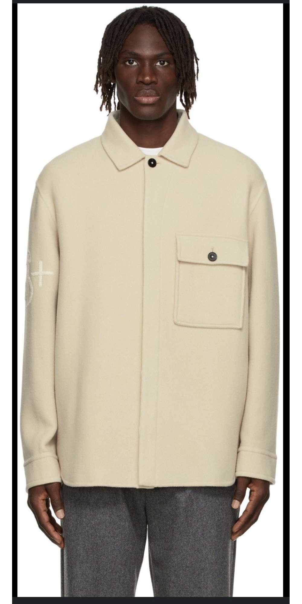 Jil Sander Cream Virgin Wool Shirt Jacket sz S - image 1