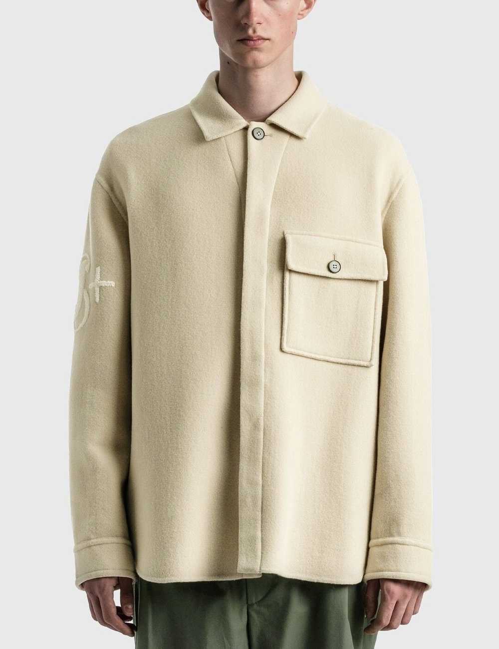 Jil Sander Cream Virgin Wool Shirt Jacket sz S - image 3