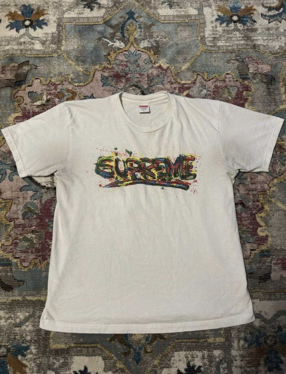 Supreme Supreme Paint Logo Tee White - image 1