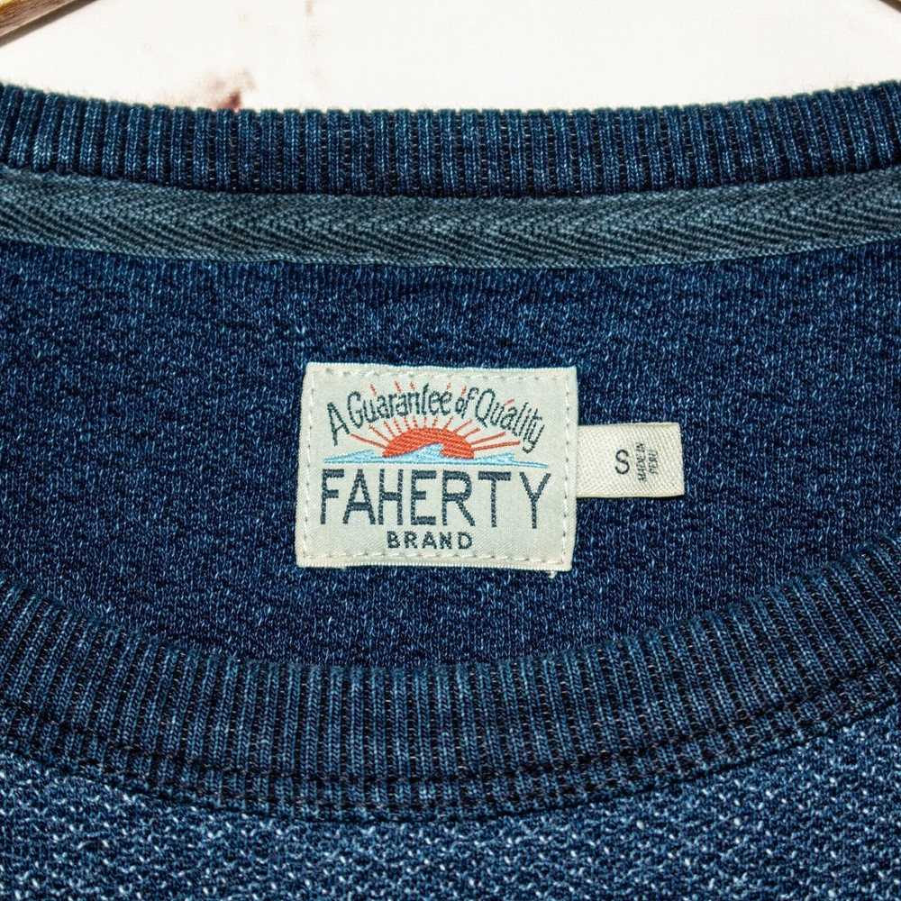 Faherty FAHERTY LOGO Crew Sweatshirt in Indigo Dy… - image 3