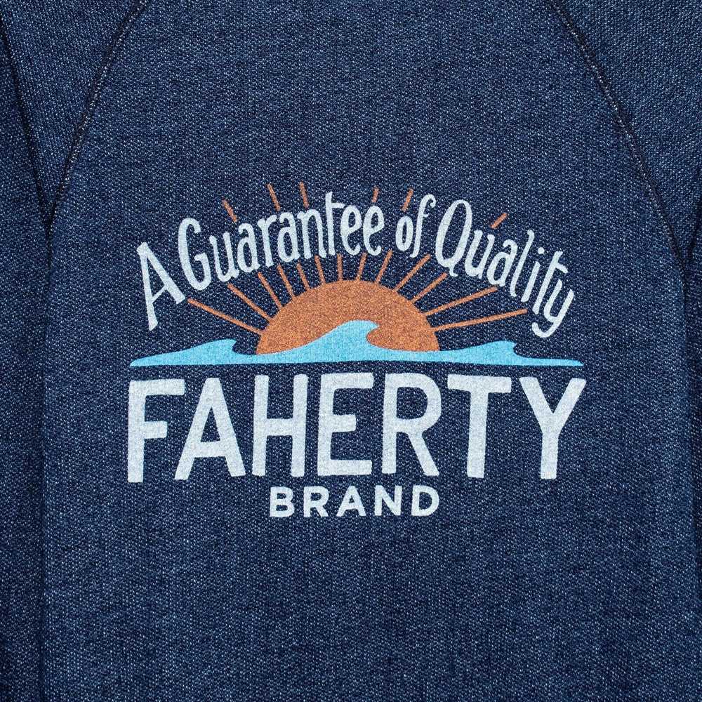 Faherty FAHERTY LOGO Crew Sweatshirt in Indigo Dy… - image 4