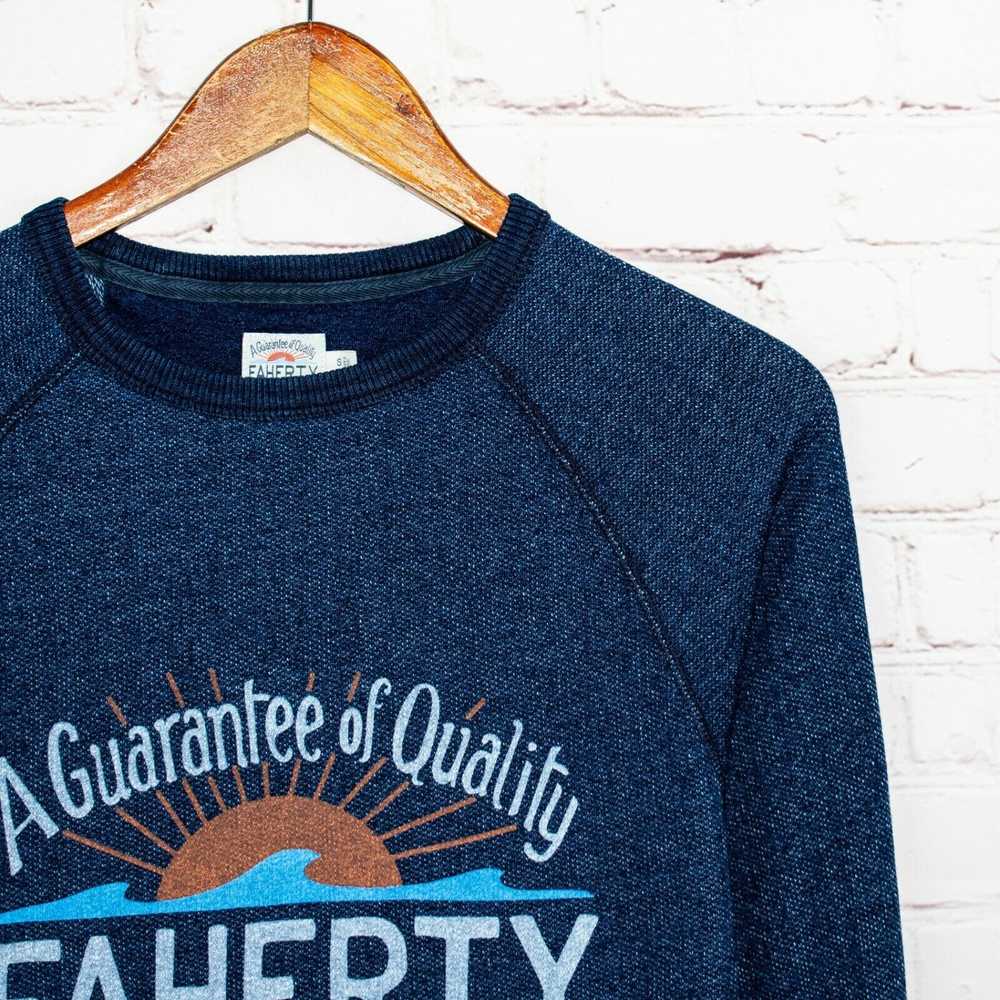 Faherty FAHERTY LOGO Crew Sweatshirt in Indigo Dy… - image 5