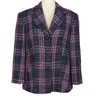 Weber Gerry Weber Tweed Blazer Black and Pink Size