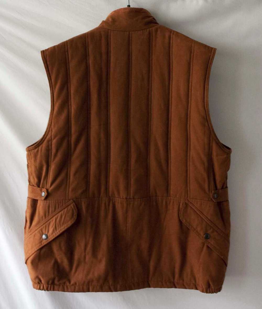 Orvis Orvis Vest Faux Brown Rust Suede Men L Cord… - image 2