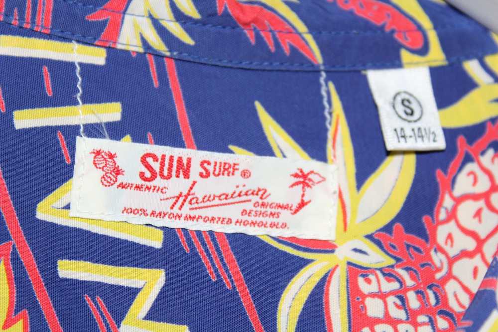 Sun Surf Hawaiian Print Rayon Camp Collar Shirt - image 3