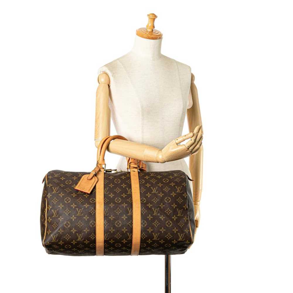 Louis Vuitton Keepall leather travel bag - image 12