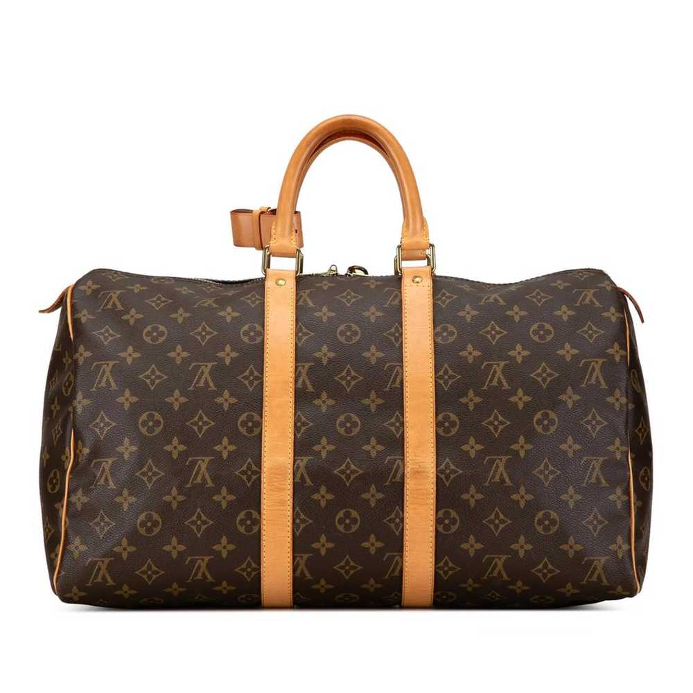 Louis Vuitton Keepall leather travel bag - image 3