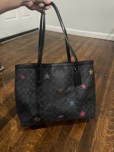 希少✨COACH Star Canyon Handbag BLACK BLUE COACH F35917 - CITY TOTE IN STAR CANYON PRINT COATED CANVAS