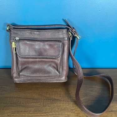 Fossil Sasha Vintage Cross Body Brown Leather Sad… - image 1