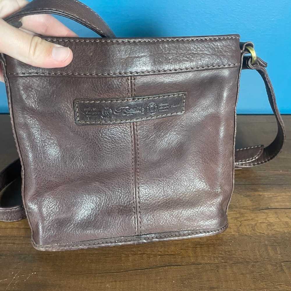 Fossil Sasha Vintage Cross Body Brown Leather Sad… - image 5