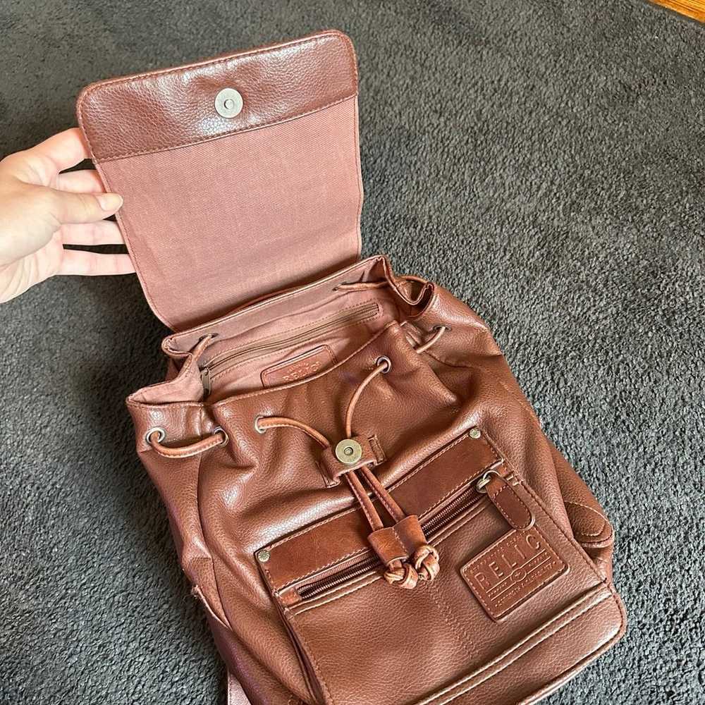 Relic vintage brown leather Backpack - image 8