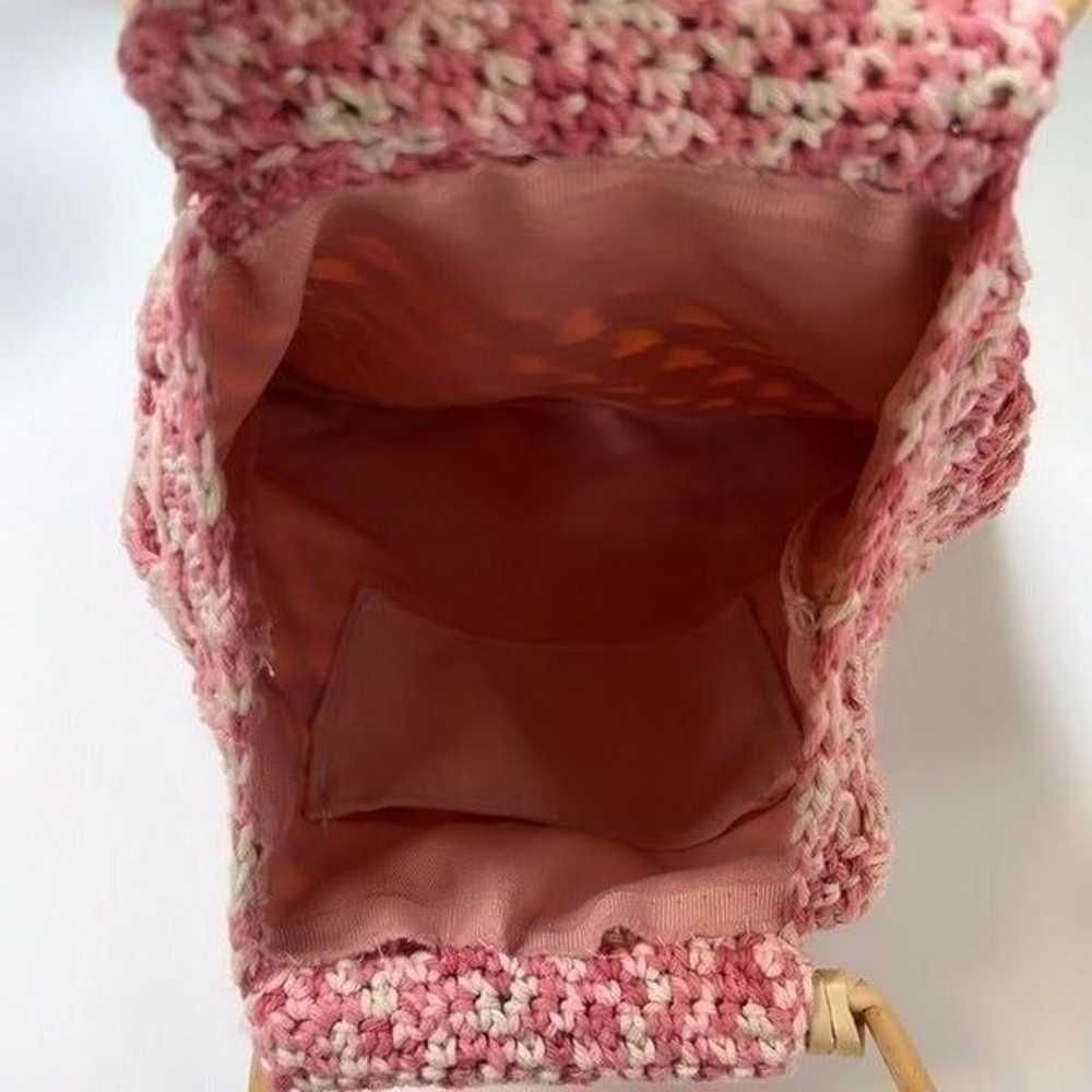 Vintage Y2K Pink Crochet Cottagecore Beachy Knit … - image 4