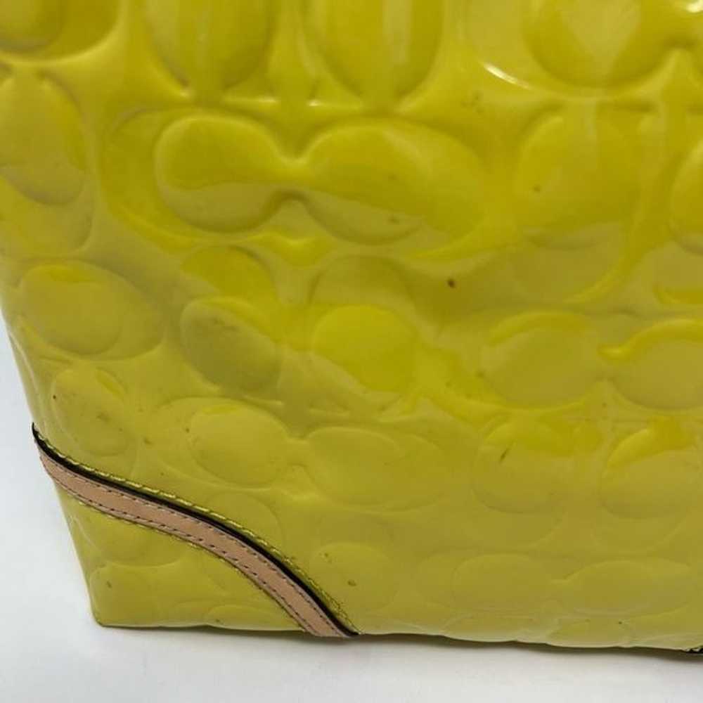 COACH Bag Yellow Patent Leather Mini Handbag Purs… - image 8