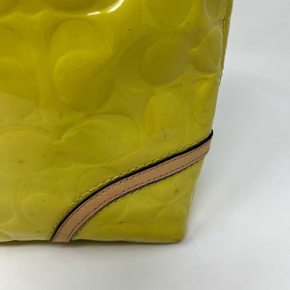 COACH Bag Yellow Patent Leather Mini Handbag Purs… - image 9