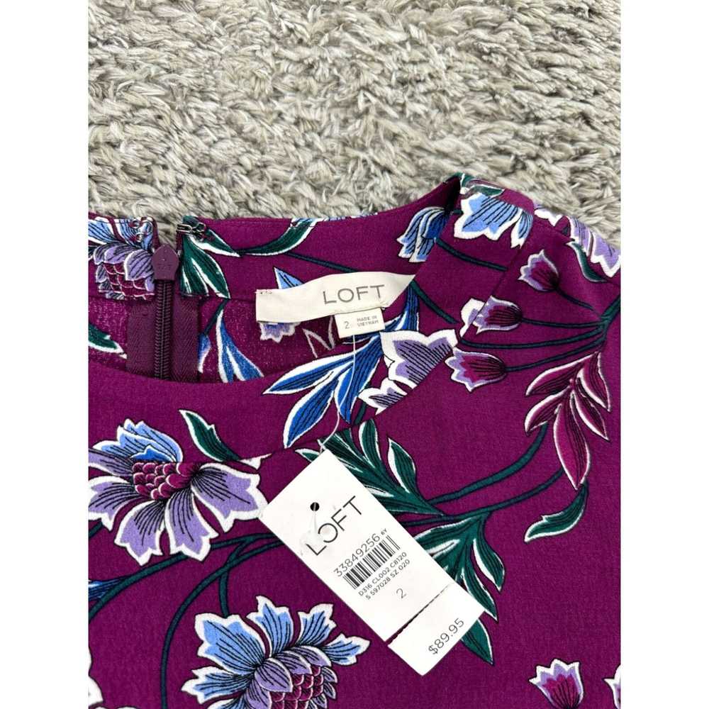 Loft Ann Taylor LOFT Dress Womans 2 Plum Purple F… - image 6