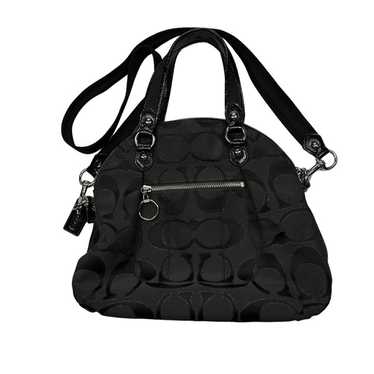 Factory Coach 26426 Black Poppy East West Satchel Purse Shoulder Bag Crossbody