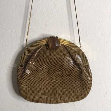 Finesse La model brown gold snakeskin purse gold … - image 1