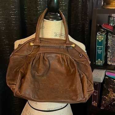 VINTAGE LEATHER JUICY COUTURE SATCHEL/bag/purse/po