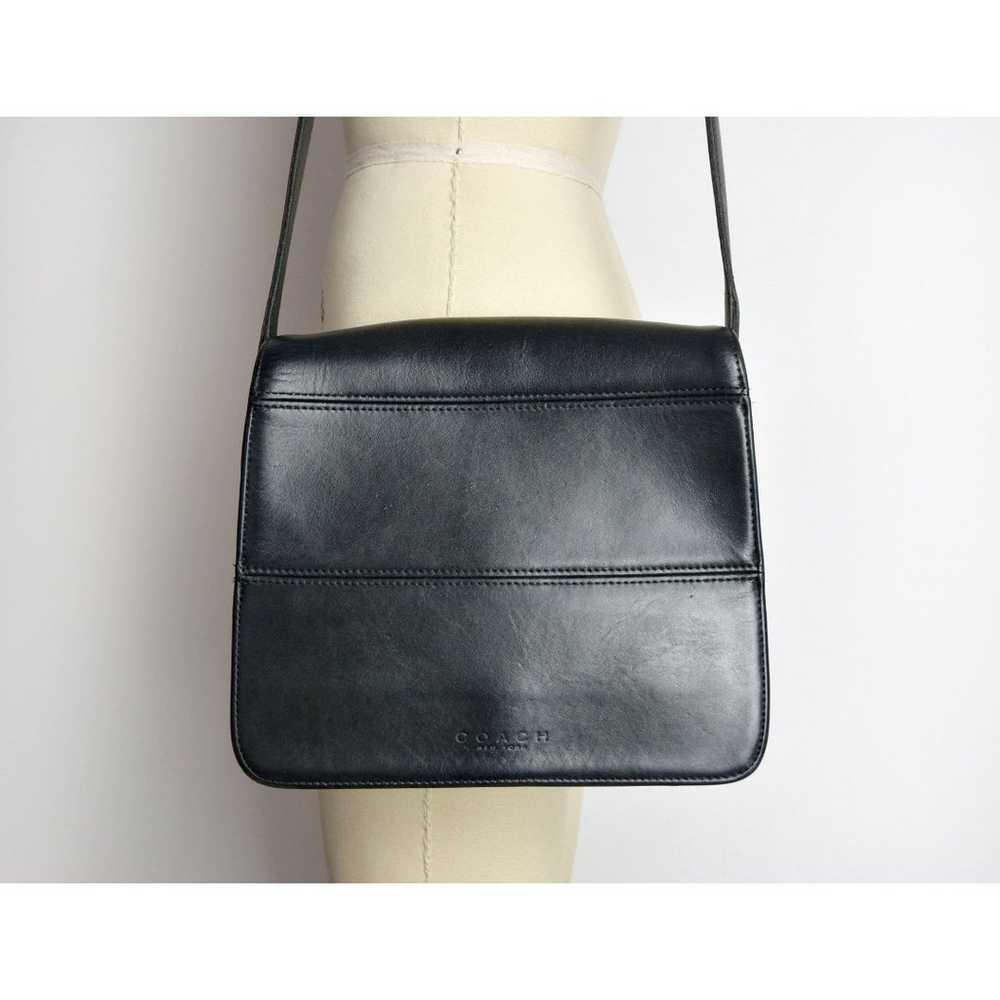 1990s Coach Tribeca Flap Shoulder Bag in Black 90… - image 3