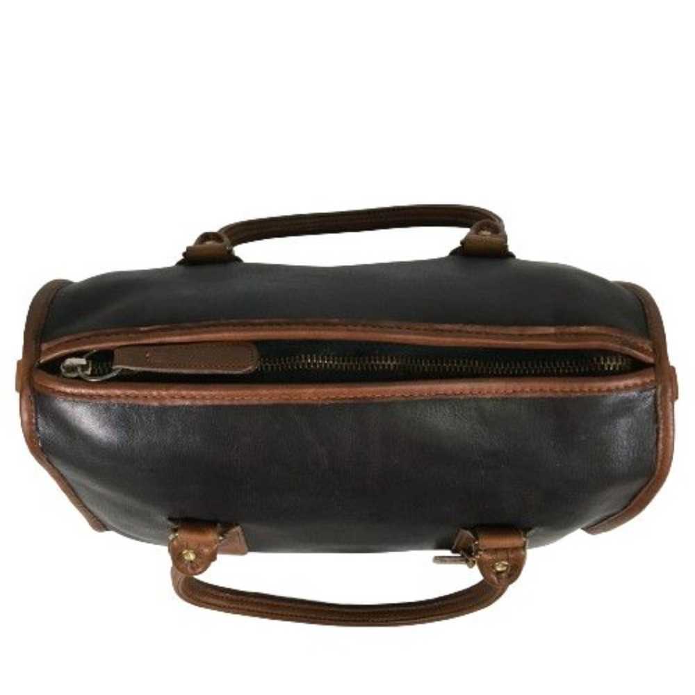 Vintage COACH Speedy Dr Satchel Black Tan Leather… - image 7