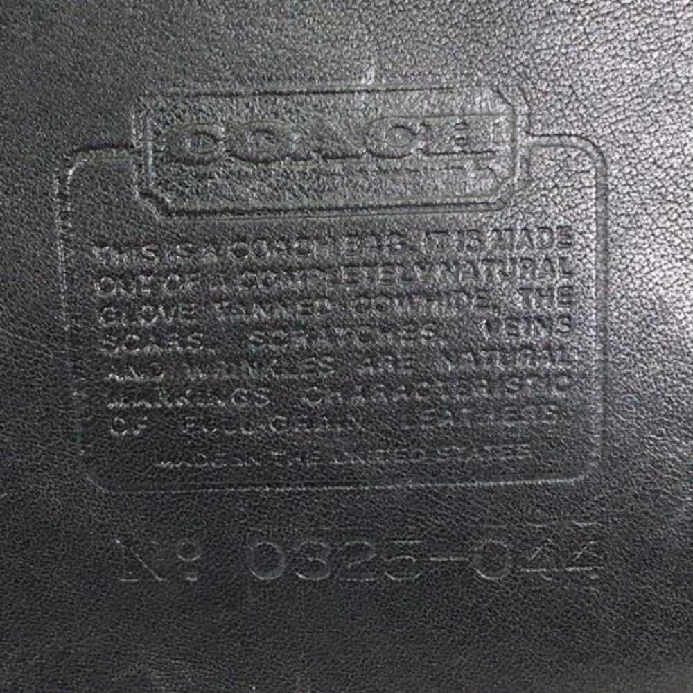 Vintage COACH Speedy Dr Satchel Black Tan Leather… - image 9