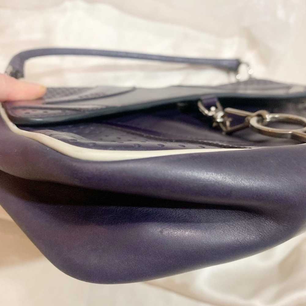 prada purple leather moto bag - image 4