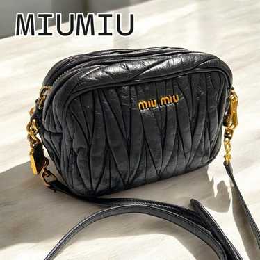 Miu Miu ★ MIUMIU Shoulder Bag Matelassé Chain Leat