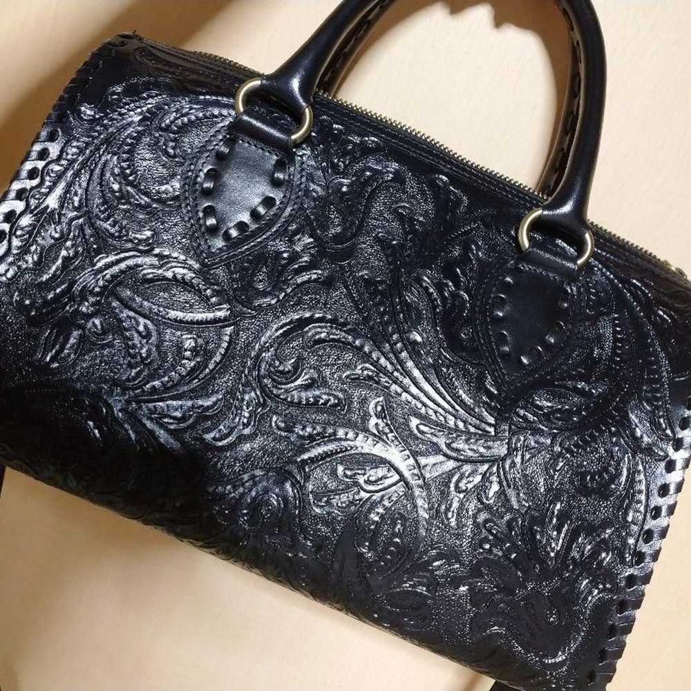 Grace Continental Boston Bag Carving Bag Black Sh… - image 4