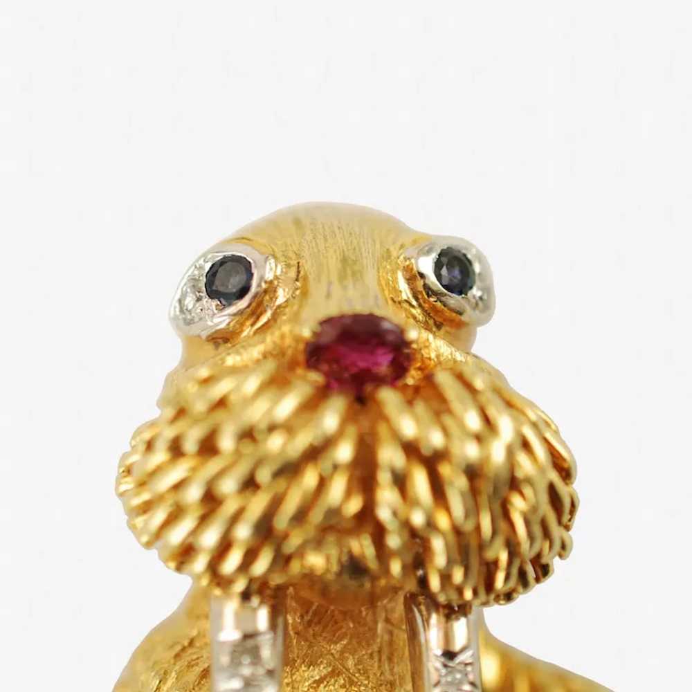 Vintage Hammerman Brothers 18K Gold Walrus Brooch… - image 2