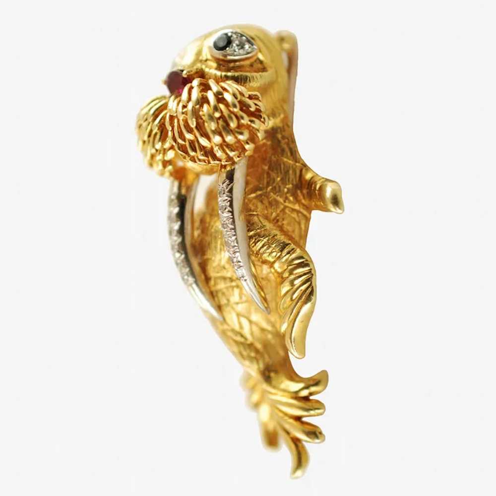 Vintage Hammerman Brothers 18K Gold Walrus Brooch… - image 8